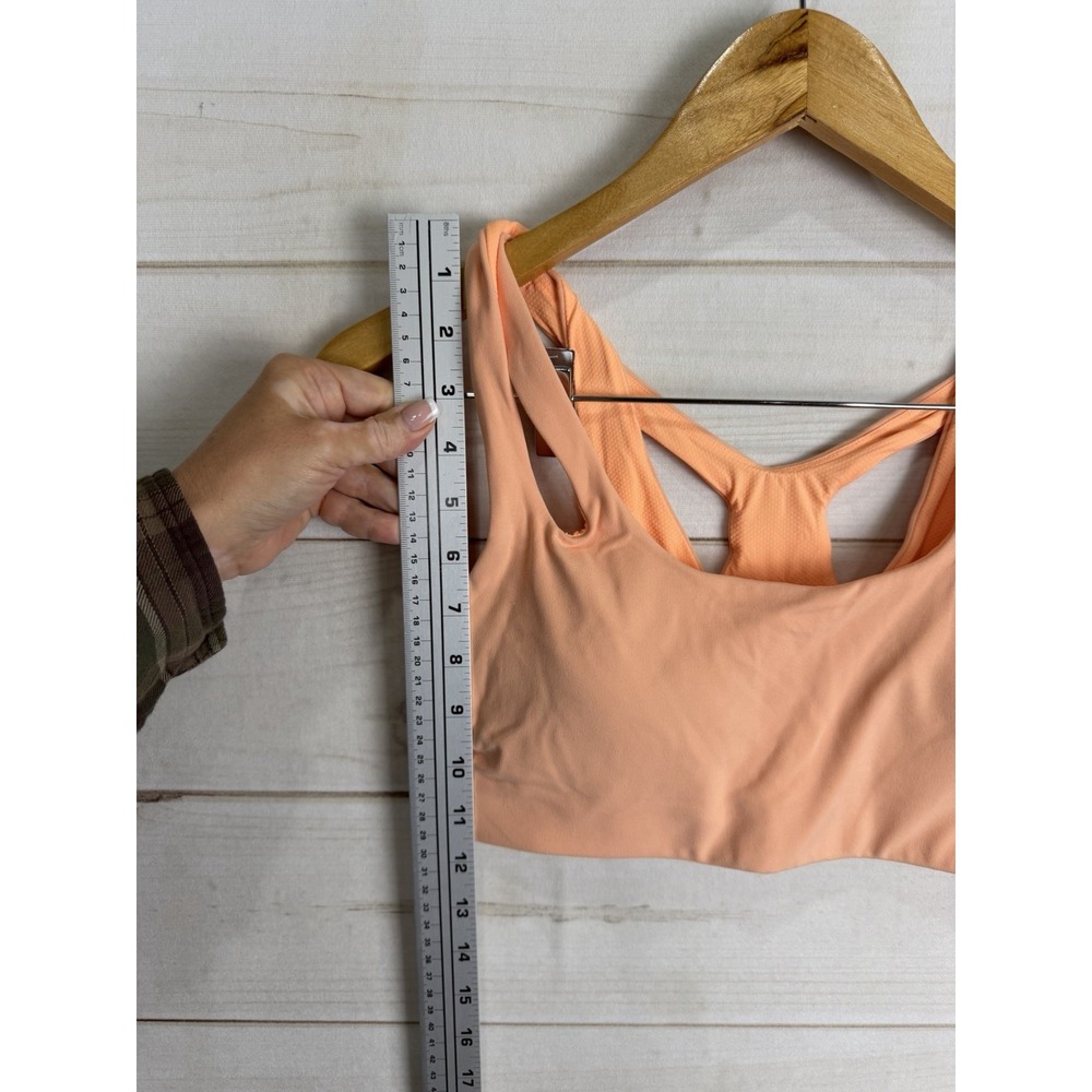 Athleta Sports Bra Womens Small Petite Peach Asana Crossback Padded Yoga - Picture 4 of 8